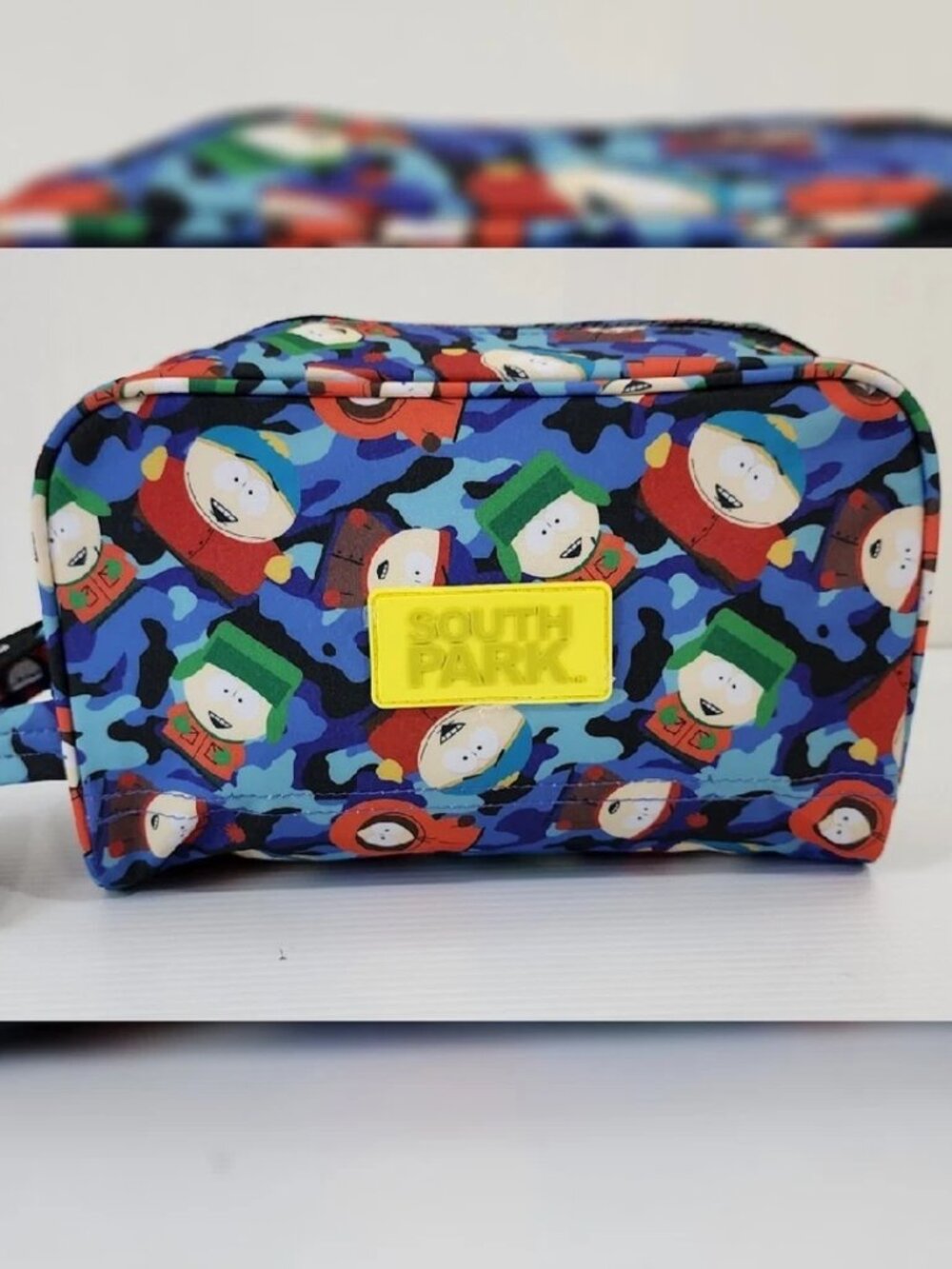 BIOWORLD SOUTHPARK TOILETRY TRAVEL SHAVE BATH BAG ALLOVER PRINT LIMITED EDITION